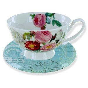 Stechcol Gracie Bone China Tea Cup and Saucer